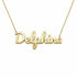 Gold Name Necklace – Delphina | 14K Solid Gold