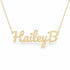 Gold Name Necklace – HaileyB | 14K Solid Gold