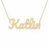 Gold Name Necklace – Katlin | 14K Solid Gold
