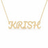 Gold Name Necklace – KRISH | 14K Solid Gold