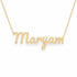 Gold Name Necklace – Maryam | 14K Solid Gold
