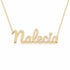 Gold Name Necklace – Nalecia | 14K Solid Gold