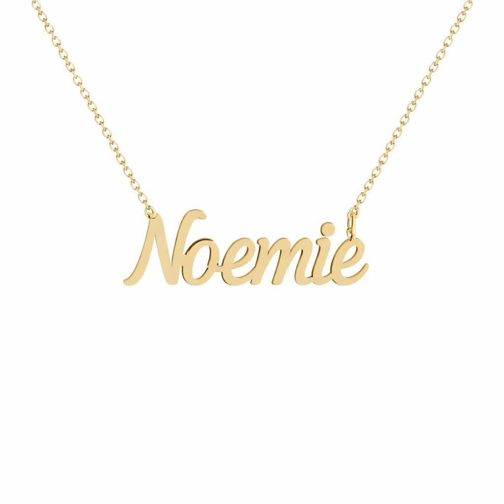 Gold Name Necklace – Noemie | 14K Solid Gold