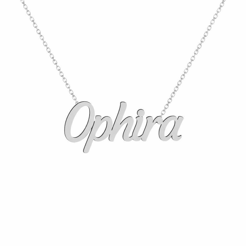 Gold Name Necklace – Ophira | 14K Solid Gold