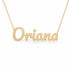 Gold Name Necklace – Oriana | 14K Solid Gold