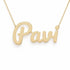 Gold Name Necklace – Pavi | 14K Solid Gold