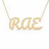 Gold Name Necklace – RAE | 14K Solid Gold