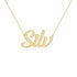 Gold Name Necklace – Silv | 14K Solid Gold