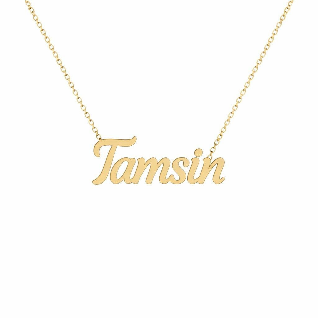 Gold Name Necklace – Tamsin | 14K Solid Gold