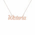 Gold Name Necklace – Wisteria | 14K Solid Gold