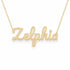 Gold Name Necklace – Zelphia | 14K Solid Gold