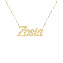 Zosia name necklace in solid 14K Yellow Gold, handmade in Los Angeles