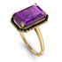 Halo Emerald Cut Amethyst Engagement Ring - Izabella No. 307