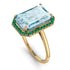 Halo Emerald Cut Aquamarine Engagement Ring - Izabella No. 404 image 1