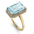 Halo Emerald Cut Aquamarine Engagement Ring - Izabella No. 401