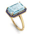 Halo Emerald Cut Aquamarine Engagement Ring - Izabella No. 413 image 1