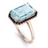 Halo Emerald Cut Aquamarine Engagement Ring - Izabella No. 408