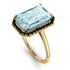 Halo Emerald Cut Aquamarine Engagement Ring - Izabella No. 407 image 1