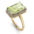 Halo Emerald Cut Peridot Engagement Ring - Izabella No. 701 image 1