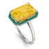 Halo Emerald Cut Citrine Engagement Ring - Izabella No. 606 image 1