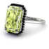 Halo Emerald Cut Peridot Engagement Ring - Izabella No. 709 image 3