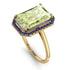 Halo Emerald Cut Peridot Engagement Ring - Izabella No. 713 image 1