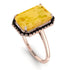 Halo Emerald Cut Citrine Engagement Ring - Izabella No. 608 image 1