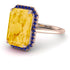 Halo Emerald Cut Citrine Engagement Ring - Izabella No. 614 image 2