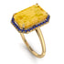 Halo Emerald Cut Citrine Engagement Ring - Izabella No. 613 image 1