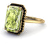 Halo Emerald Cut Peridot Engagement Ring - Izabella No. 707 image 3