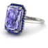 Halo Emerald Cut Tanzanite Engagement Ring - Izabella No. 215 image 3
