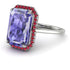 Halo Emerald Cut Tanzanite Engagement Ring - Izabella No. 212
