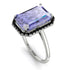 Halo Emerald Cut Tanzanite Engagement Ring - Izabella No. 209