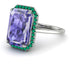 Halo Emerald Cut Tanzanite Engagement Ring - Izabella No. 206