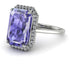 Halo Emerald Cut Tanzanite Engagement Ring - Izabella No. 203 image 3