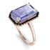 Halo Emerald Cut Tanzanite Engagement Ring - Izabella No. 208 image 1