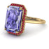 Halo Emerald Cut Tanzanite Engagement Ring - Izabella No. 210