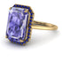 Halo Emerald Cut Tanzanite Engagement Ring - Izabella No. 213