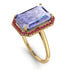 Halo Emerald Cut Tanzanite Engagement Ring - Izabella No. 210 image 1
