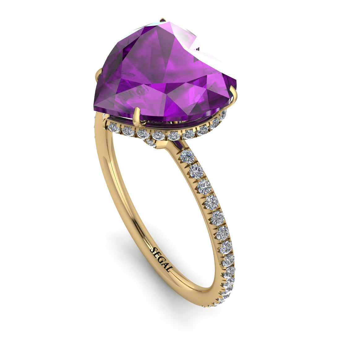 Heart Shape Amethyst Ring - Noelle No. 301