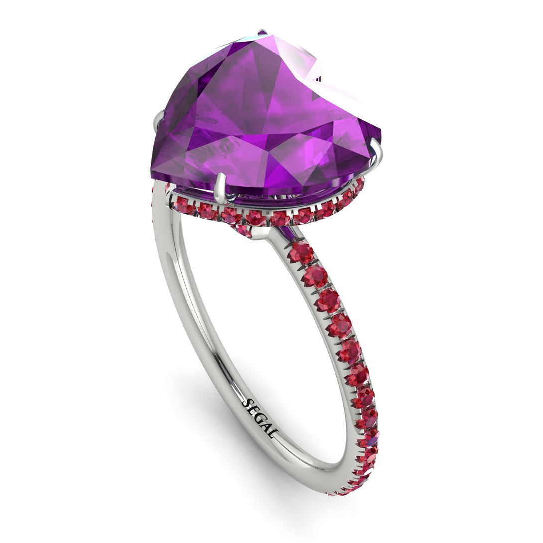 Heart Shape Amethyst Ring - Noelle No. 312