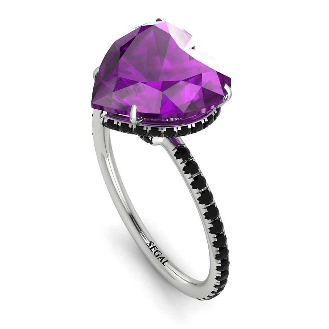 Heart Shape Amethyst Ring - Noelle No. 309