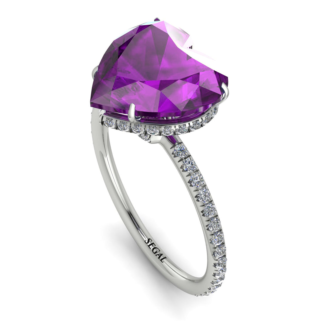 Heart Shape Amethyst Ring - Noelle No. 303