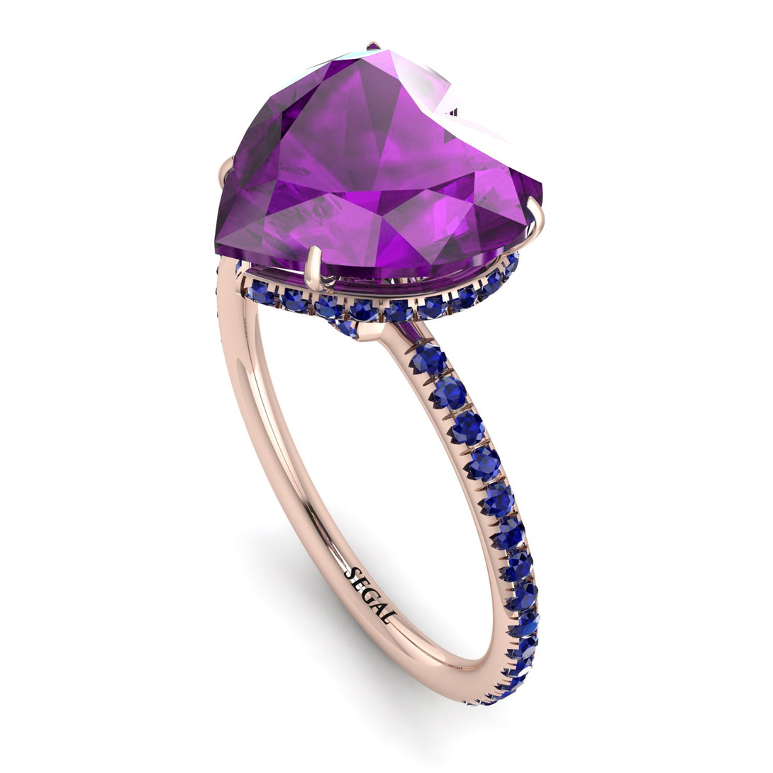 Heart Shape Amethyst Ring - Noelle No. 314