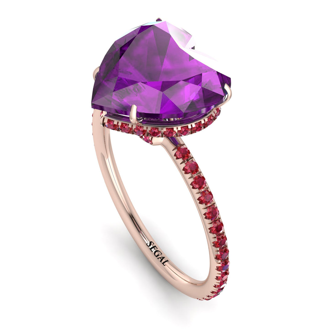Heart Shape Amethyst Ring - Noelle No. 311