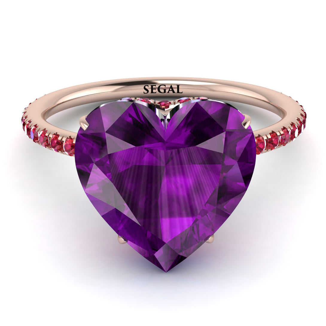 Heart Shape Amethyst Ring - Noelle No. 311