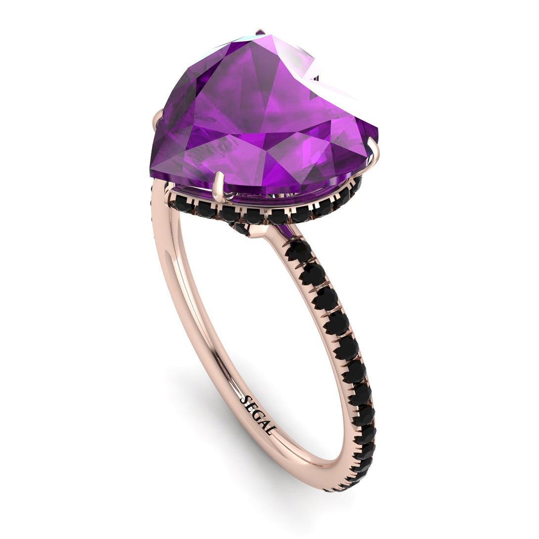 Heart Shape Amethyst Ring - Noelle No. 308