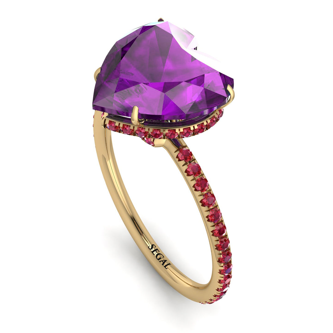 Heart Shape Amethyst Ring - Noelle No. 310