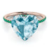 Heart Shape Aquamarine Ring - Noelle No. 405