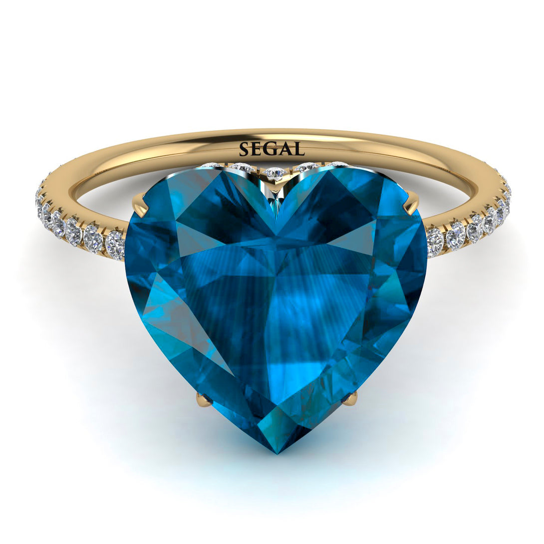 Heart Shape Blue Topaz Ring - Noelle No. 501
